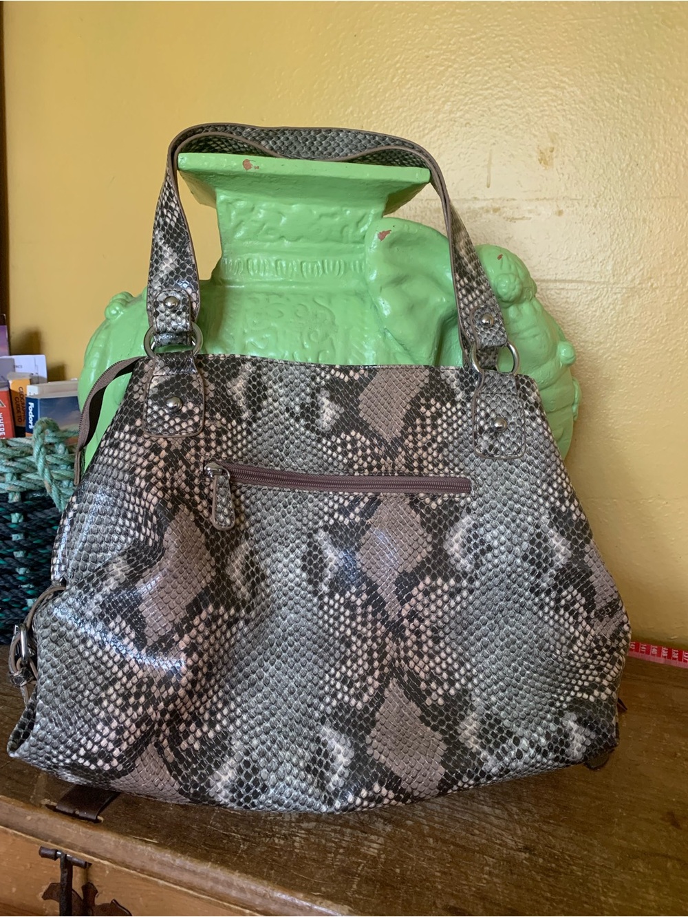 Style & Co. Snake-Print Shoulder Bag in Brown and Black